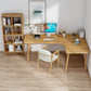 Modern Style Office Desk L-Shaped Solid Wood Brown Home Writing Desk Clearhalo 'Furniture' 'furniture_office_desk' 'Office Desks' 'Office Furniture' 'office_desk' 4950381