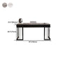 Contemporary Curved Writing Desk Stone Office Desk with Drawer Clearhalo 'Furniture' 'furniture_office_desk' 'Office Desks' 'Office Furniture' 'office_desk' 4950406