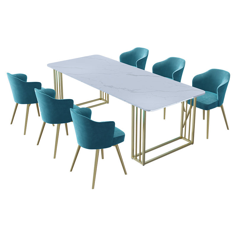 Glam Style Marble Writing Desk Rectangular Sled Base Office Desk Clearhalo 'Furniture' 'furniture_office_desk' 'Office Desks' 'Office Furniture' 'office_desk' 4950429