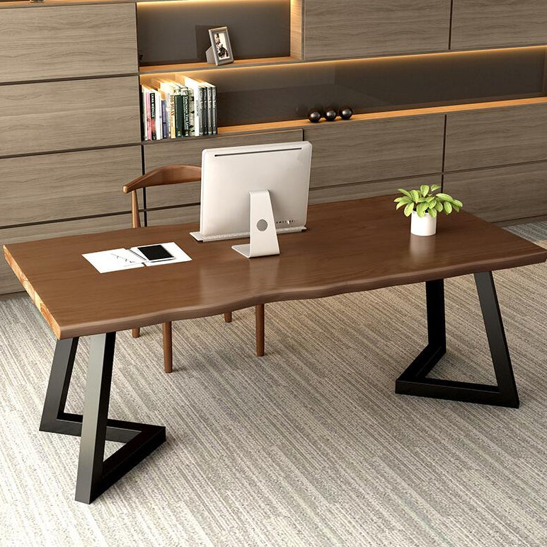 Solid Wood Work Table Free Form Home Office Modern Writing Desk 70.9"L x 31.5"W x 29.5"H Clearhalo 'Furniture' 'furniture_office_desk' 'Office Desks' 'Office Furniture' 'office_desk' 4950443