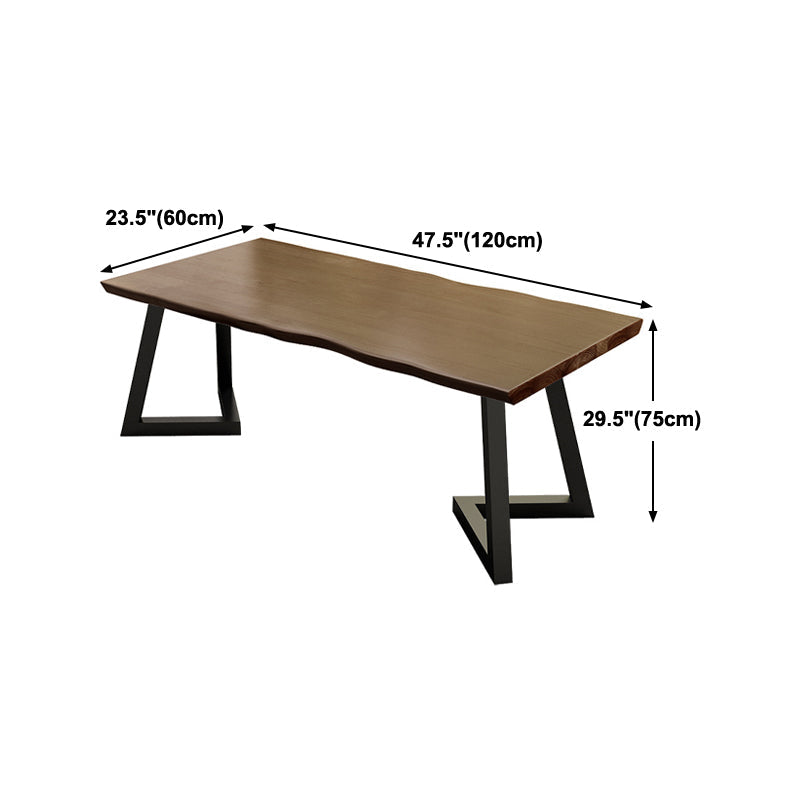 Solid Wood Work Table Free Form Home Office Modern Writing Desk Clearhalo 'Furniture' 'furniture_office_desk' 'Office Desks' 'Office Furniture' 'office_desk' 4950446