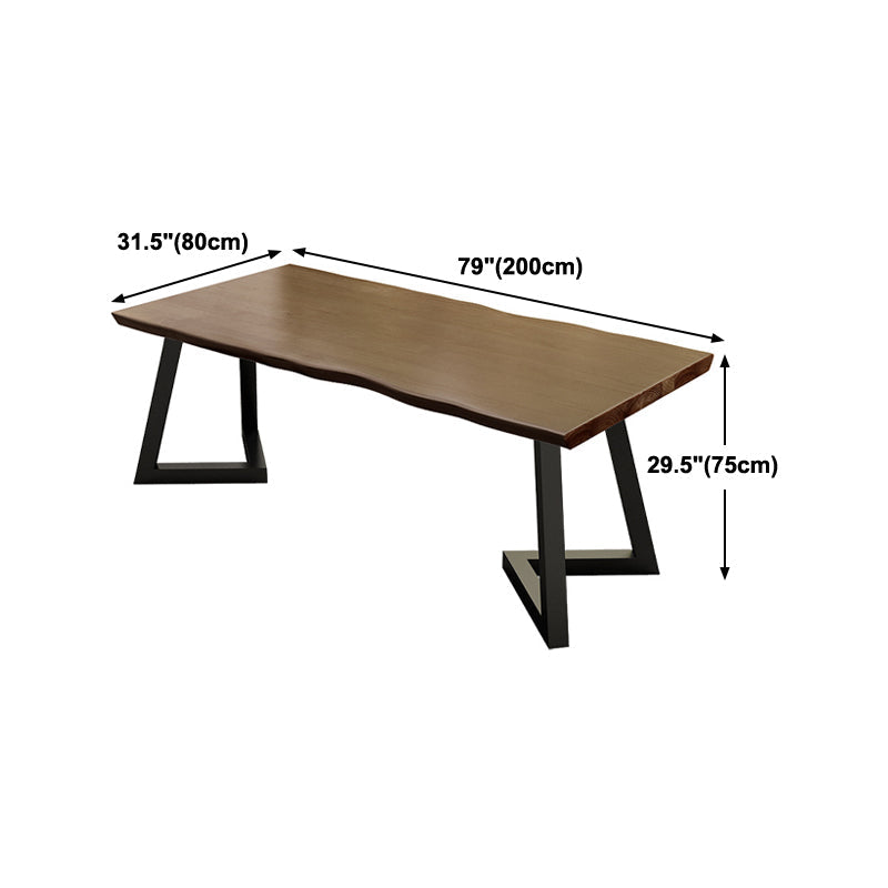 Solid Wood Work Table Free Form Home Office Modern Writing Desk Clearhalo 'Furniture' 'furniture_office_desk' 'Office Desks' 'Office Furniture' 'office_desk' 4950456