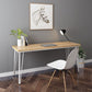 Glam Style Hairpin Writing Desk Rectangular Solid Wood Office Desk Natural Wood White Clearhalo 'Furniture' 'furniture_office_desk' 'Office Desks' 'Office Furniture' 'office_desk' 4950458