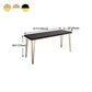 Glam Style Hairpin Writing Desk Rectangular Solid Wood Office Desk Clearhalo 'Furniture' 'furniture_office_desk' 'Office Desks' 'Office Furniture' 'office_desk' 4950467