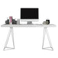 Contemporary Rectangular Writing Desk Pine Solid Wood Office Desk White Clearhalo 'Furniture' 'furniture_office_desk' 'Office Desks' 'Office Furniture' 'office_desk' 4950476