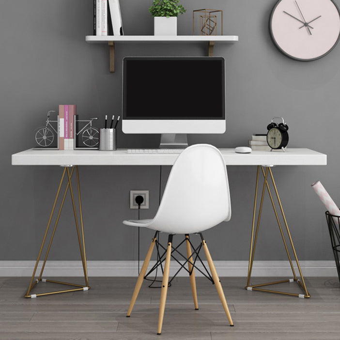 Contemporary Rectangular Writing Desk Pine Solid Wood Office Desk Clearhalo 'Furniture' 'furniture_office_desk' 'Office Desks' 'Office Furniture' 'office_desk' 4950479