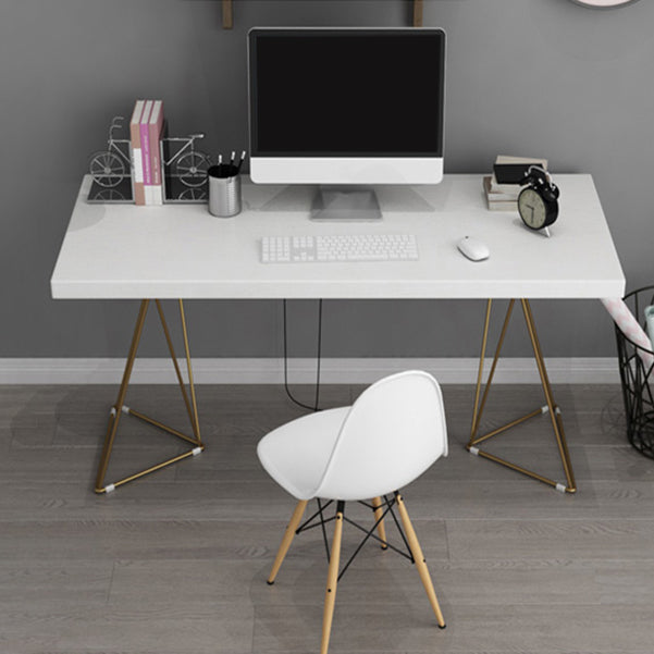 Contemporary Rectangular Writing Desk Pine Solid Wood Office Desk Clearhalo 'Furniture' 'furniture_office_desk' 'Office Desks' 'Office Furniture' 'office_desk' 4950480