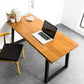 Solid Wood Rectangular Work Table Fixed Home Office Modern Writing Desk Clearhalo 'Furniture' 'furniture_office_desk' 'Office Desks' 'Office Furniture' 'office_desk' 4950507