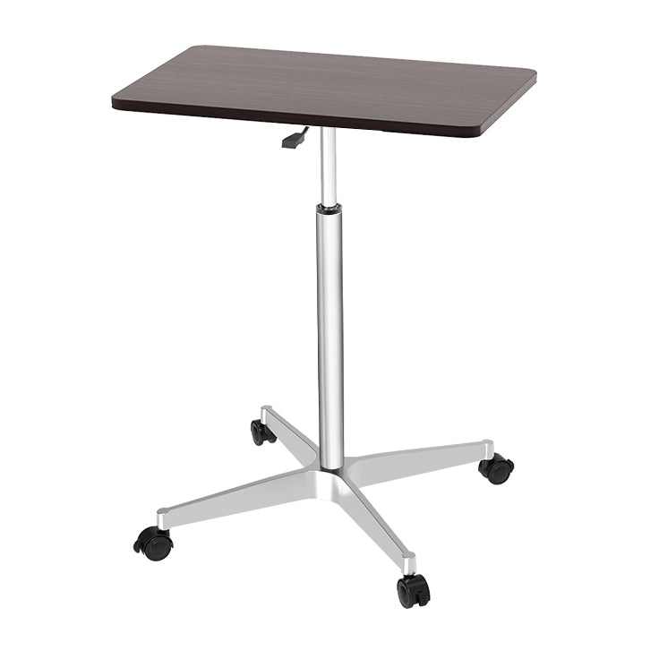 Modern Style Wooden Office Desk Rectangular Adjustable Desk with Caster Wheels Brown Clearhalo 'Furniture' 'furniture_office_desk' 'Office Desks' 'Office Furniture' 'office_desk' 4950518