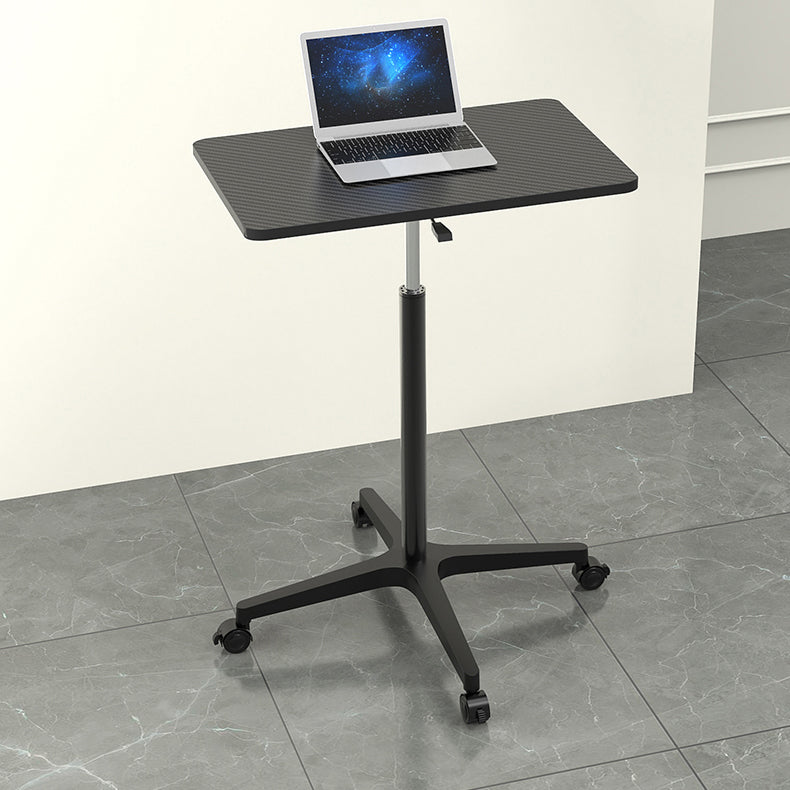 Modern Style Wooden Office Desk Rectangular Adjustable Desk with Caster Wheels Clearhalo 'Furniture' 'furniture_office_desk' 'Office Desks' 'Office Furniture' 'office_desk' 4950519