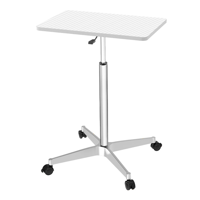 Modern Style Wooden Office Desk Rectangular Adjustable Desk with Caster Wheels White Clearhalo 'Furniture' 'furniture_office_desk' 'Office Desks' 'Office Furniture' 'office_desk' 4950520