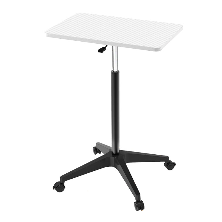 Modern Style Wooden Office Desk Rectangular Adjustable Desk with Caster Wheels White-Black Clearhalo 'Furniture' 'furniture_office_desk' 'Office Desks' 'Office Furniture' 'office_desk' 4950525