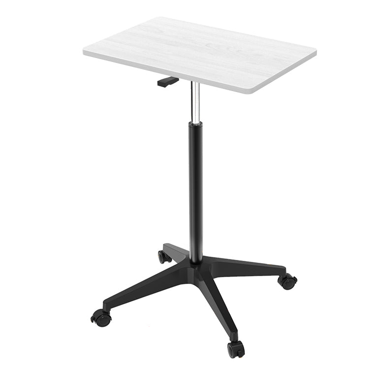 Modern Style Wooden Office Desk Rectangular Adjustable Desk with Caster Wheels White Black Clearhalo 'Furniture' 'furniture_office_desk' 'Office Desks' 'Office Furniture' 'office_desk' 4950526