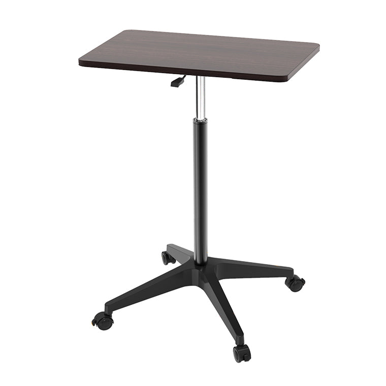 Modern Style Wooden Office Desk Rectangular Adjustable Desk with Caster Wheels Brown-Black Clearhalo 'Furniture' 'furniture_office_desk' 'Office Desks' 'Office Furniture' 'office_desk' 4950528