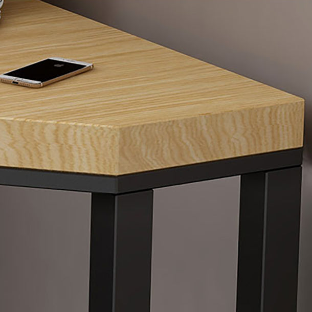 Modern Style Office Desk Solid Wood Home Use Writing Desk with Metal Legs Clearhalo 'Furniture' 'furniture_office_desk' 'Office Desks' 'Office Furniture' 'office_desk' 4950540