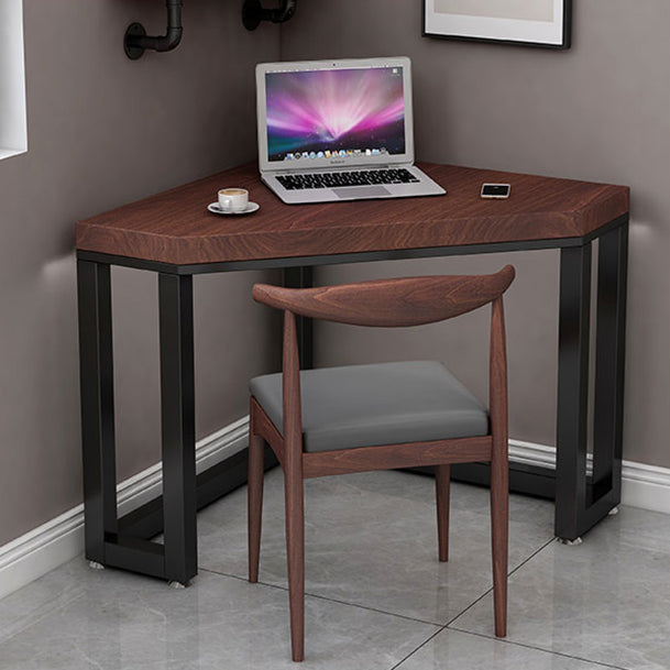 Modern Style Office Desk Solid Wood Home Use Writing Desk with Metal Legs Clearhalo 'Furniture' 'furniture_office_desk' 'Office Desks' 'Office Furniture' 'office_desk' 4950542