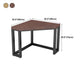 Modern Style Office Desk Solid Wood Home Use Writing Desk with Metal Legs Clearhalo 'Furniture' 'furniture_office_desk' 'Office Desks' 'Office Furniture' 'office_desk' 4950545