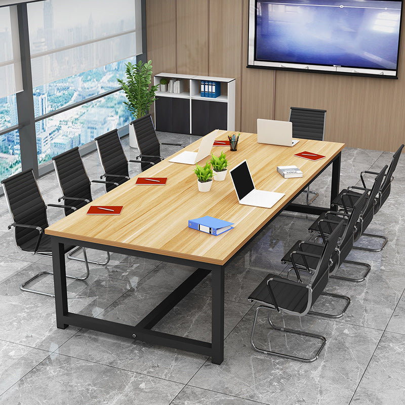 Industrial Style Home Writing Desk Bedroom Artificial Wood Rectangular Desk Clearhalo 'Furniture' 'furniture_office_desk' 'Office Desks' 'Office Furniture' 'office_desk' 4950547