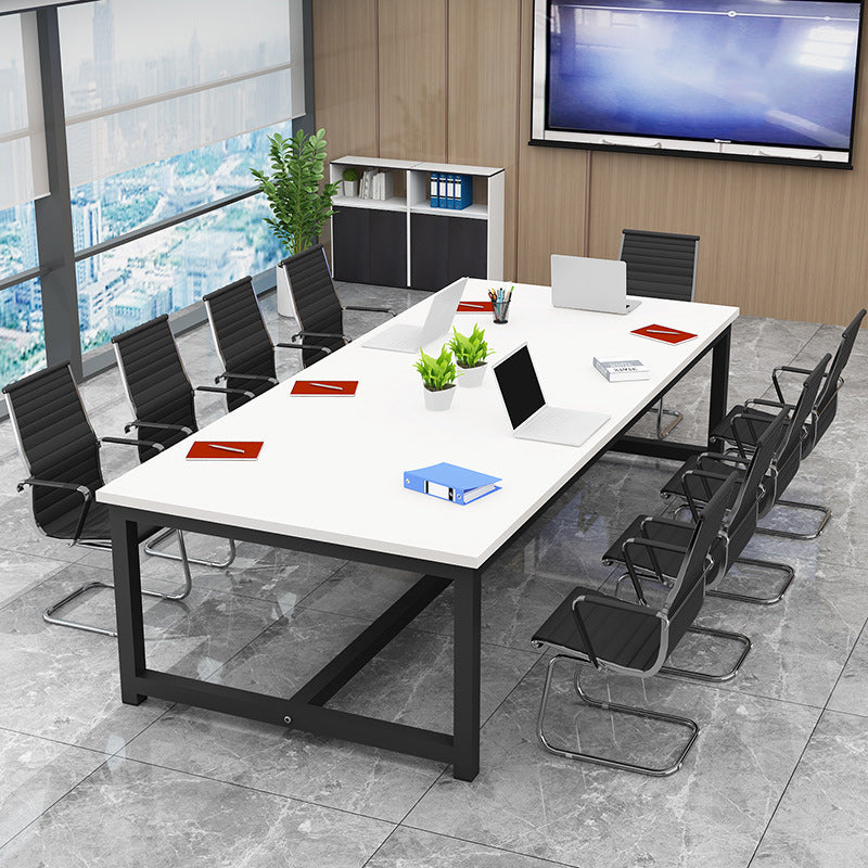 Industrial Style Home Writing Desk Bedroom Artificial Wood Rectangular Desk Clearhalo 'Furniture' 'furniture_office_desk' 'Office Desks' 'Office Furniture' 'office_desk' 4950548