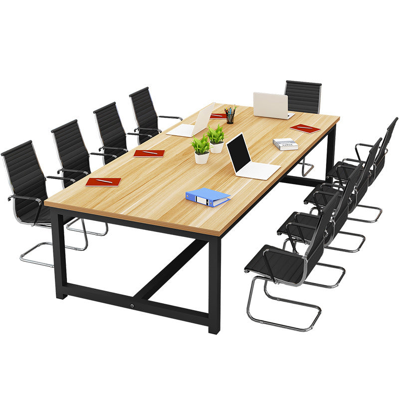 Industrial Style Home Writing Desk Bedroom Artificial Wood Rectangular Desk Clearhalo 'Furniture' 'furniture_office_desk' 'Office Desks' 'Office Furniture' 'office_desk' 4950551