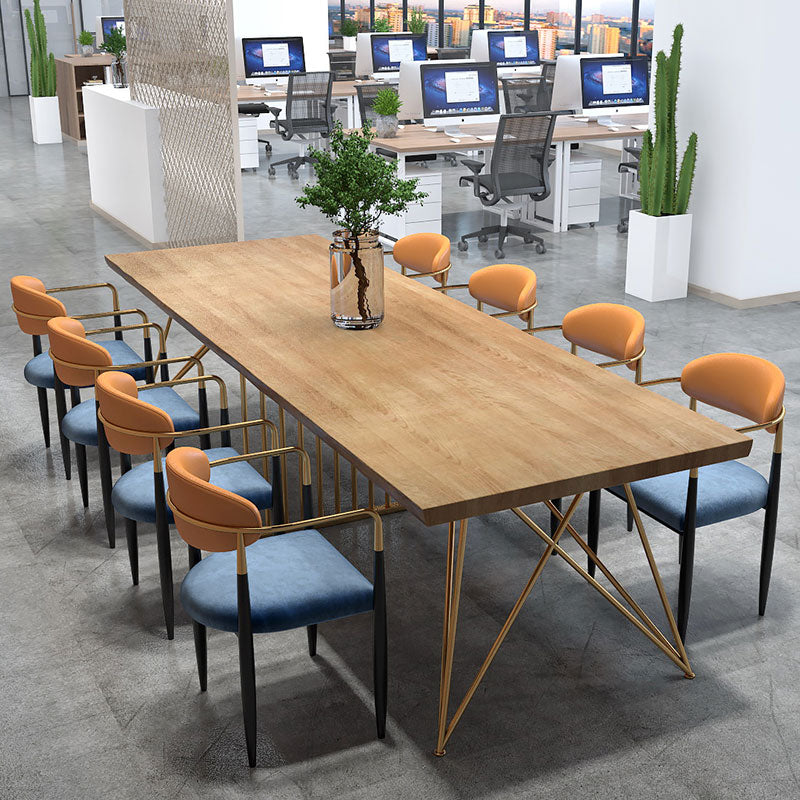 Glam Style Writing Desk Rectangular Hairpin Base Office Desk Clearhalo 'Furniture' 'furniture_office_desk' 'Office Desks' 'Office Furniture' 'office_desk' 4950559