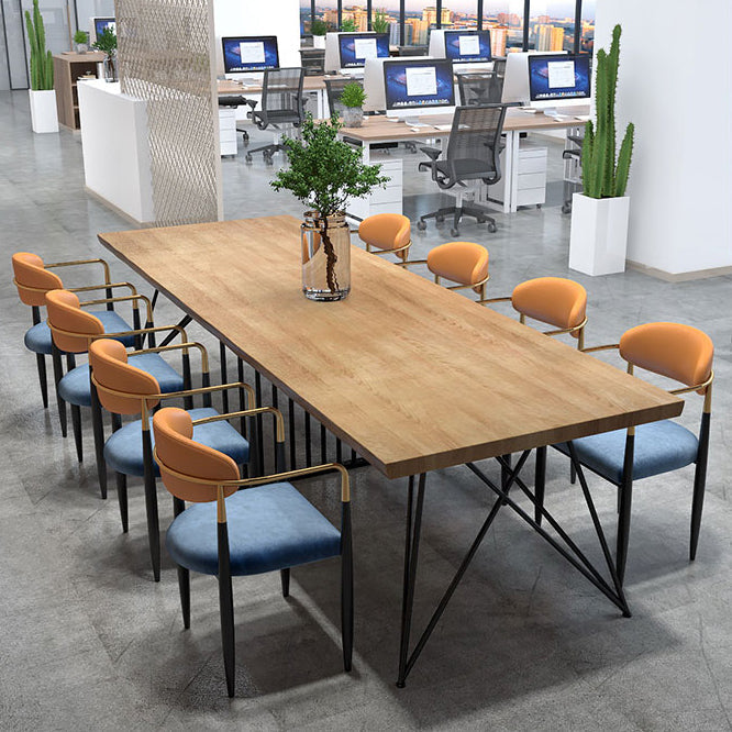 Glam Style Writing Desk Rectangular Hairpin Base Office Desk Clearhalo 'Furniture' 'furniture_office_desk' 'Office Desks' 'Office Furniture' 'office_desk' 4950565