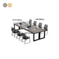 Industrial Style Home Writing Desk Office Conference Table Artificial Wood Desk Clearhalo 'Furniture' 'furniture_office_desk' 'Office Desks' 'Office Furniture' 'office_desk' 4950601