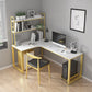 Glam Style Office Desk L-Shape Office and Study Room Writing Desk Clearhalo 'Furniture' 'furniture_office_desk' 'Office Desks' 'Office Furniture' 'office_desk' 4950604