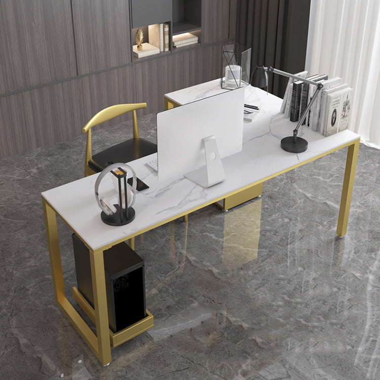 Glam Style Office Desk L-Shape Office and Study Room Writing Desk Clearhalo 'Furniture' 'furniture_office_desk' 'Office Desks' 'Office Furniture' 'office_desk' 4950612