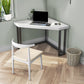 Modern Style Office Desk Solid Wood Home Use Desk with Metal Legs Triangle White Clearhalo 'Furniture' 'furniture_office_desk' 'Office Desks' 'Office Furniture' 'office_desk' 4950635