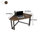 Modern Style Office Desk Solid Wood Home Use Desk with Metal Legs Clearhalo 'Furniture' 'furniture_office_desk' 'Office Desks' 'Office Furniture' 'office_desk' 4950636