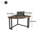 Modern Style Office Desk Solid Wood Home Use Desk with Metal Legs Clearhalo 'Furniture' 'furniture_office_desk' 'Office Desks' 'Office Furniture' 'office_desk' 4950643