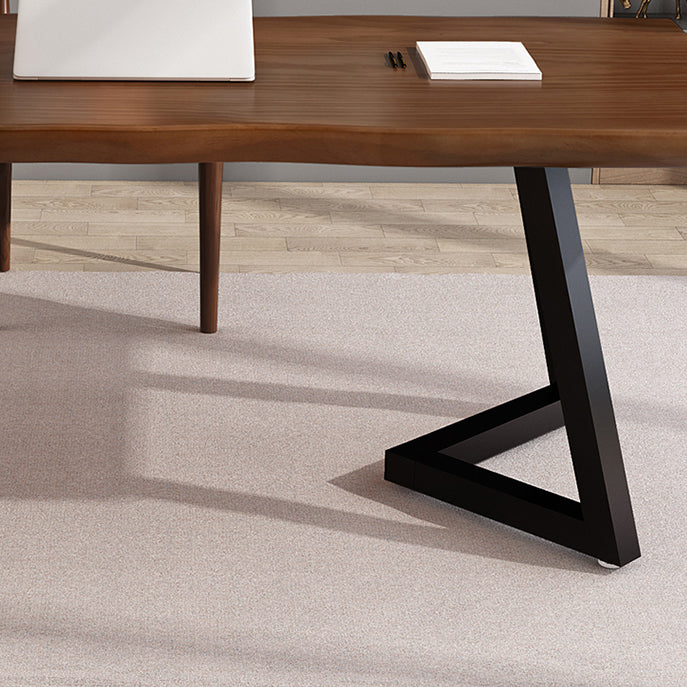 Modern Style Brown Top Office Desk Home Solid Wood Writing Desk Clearhalo 'Furniture' 'furniture_office_desk' 'Office Desks' 'Office Furniture' 'office_desk' 4950668