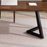 Modern Style Brown Top Office Desk Home Solid Wood Writing Desk Clearhalo 'Furniture' 'furniture_office_desk' 'Office Desks' 'Office Furniture' 'office_desk' 4950668