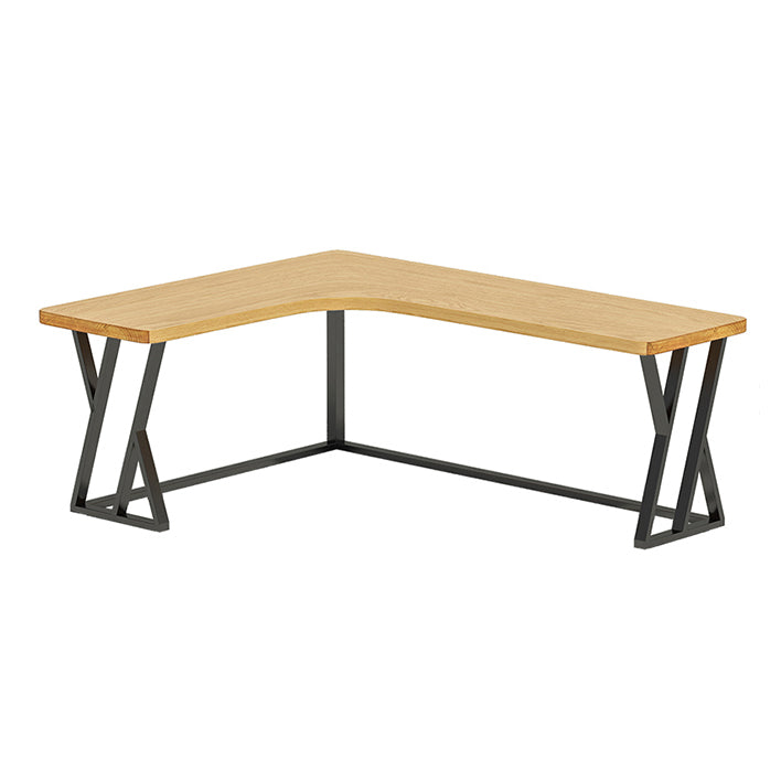 Modern Wooden Office Desk L-Shaped Home Desk with Metal Base 63"L x 47.2"W x 29.5"H Clearhalo 'Furniture' 'furniture_office_desk' 'Office Desks' 'Office Furniture' 'office_desk' 4950703