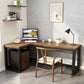 Solid Wood L-Shaped Writing Table Simplicity Fixed Work Desk Clearhalo 'Furniture' 'furniture_office_desk' 'Office Desks' 'Office Furniture' 'office_desk' 4950720
