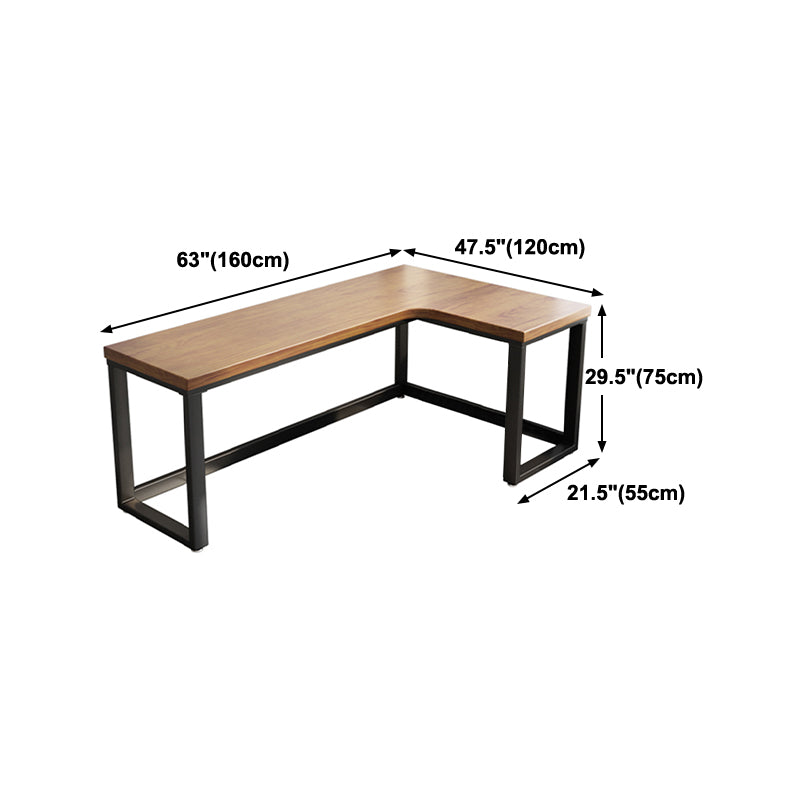 Solid Wood L-Shaped Writing Table Simplicity Fixed Work Desk Clearhalo 'Furniture' 'furniture_office_desk' 'Office Desks' 'Office Furniture' 'office_desk' 4950741