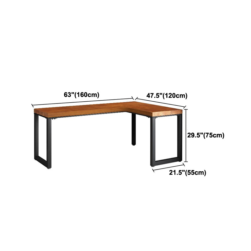Solid Wood L-Shaped Writing Table Fixed Home Office Modern Study Desk without Shelf Clearhalo 'furn' 'furn_office_desk' 'Furniture' 'furniture_office_desk' 'Office Desks' 'Office Furniture' 'office_desk' 4950760
