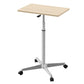 Modern Rectangular Office Desk Height Adjustable Office Desk with Caster Wheels Natural Wood White 24"L x 15"W x 36"H Clearhalo 'Furniture' 'furniture_office_desk' 'Office Desks' 'Office Furniture' 'office_desk' 4950779