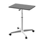Modern Rectangular Office Desk Height Adjustable Office Desk with Caster Wheels Black-Silver 24"L x 15"W x 23"H Clearhalo 'Furniture' 'furniture_office_desk' 'Office Desks' 'Office Furniture' 'office_desk' 4950784