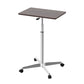 Modern Rectangular Office Desk Height Adjustable Office Desk with Caster Wheels White-Brown 24"L x 15"W x 36"H Clearhalo 'Furniture' 'furniture_office_desk' 'Office Desks' 'Office Furniture' 'office_desk' 4950786
