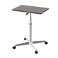 Modern Rectangular Office Desk Height Adjustable Office Desk with Caster Wheels White-Brown 24"L x 15"W x 23"H Clearhalo 'Furniture' 'furniture_office_desk' 'Office Desks' 'Office Furniture' 'office_desk' 4950789