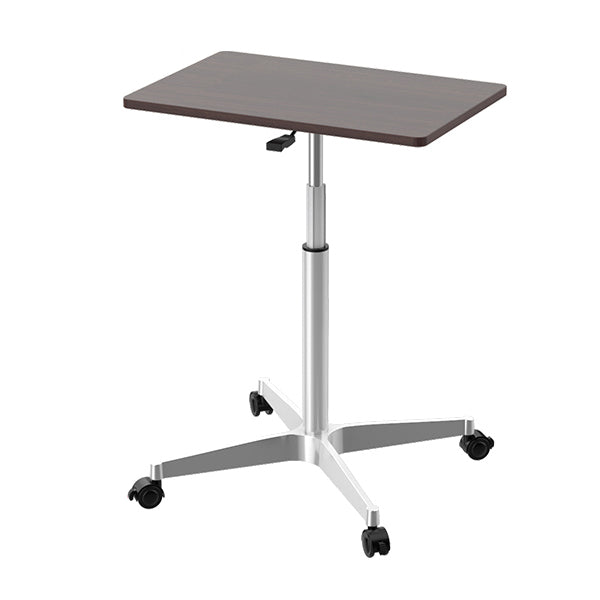 Modern Rectangular Office Desk Height Adjustable Office Desk with Caster Wheels White-Brown 24"L x 15"W x 23"H Clearhalo 'Furniture' 'furniture_office_desk' 'Office Desks' 'Office Furniture' 'office_desk' 4950789