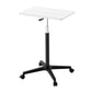 Modern Rectangular Office Desk Height Adjustable Office Desk with Caster Wheels Black White 24"L x 15"W x 38"H Clearhalo 'Furniture' 'furniture_office_desk' 'Office Desks' 'Office Furniture' 'office_desk' 4950794