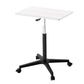 Modern Rectangular Office Desk Height Adjustable Office Desk with Caster Wheels Black White 24"L x 15"W x 26"H Clearhalo 'Furniture' 'furniture_office_desk' 'Office Desks' 'Office Furniture' 'office_desk' 4950796