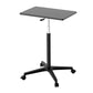 Modern Rectangular Office Desk Height Adjustable Office Desk with Caster Wheels Black 24"L x 15"W x 38"H Clearhalo 'Furniture' 'furniture_office_desk' 'Office Desks' 'Office Furniture' 'office_desk' 4950798