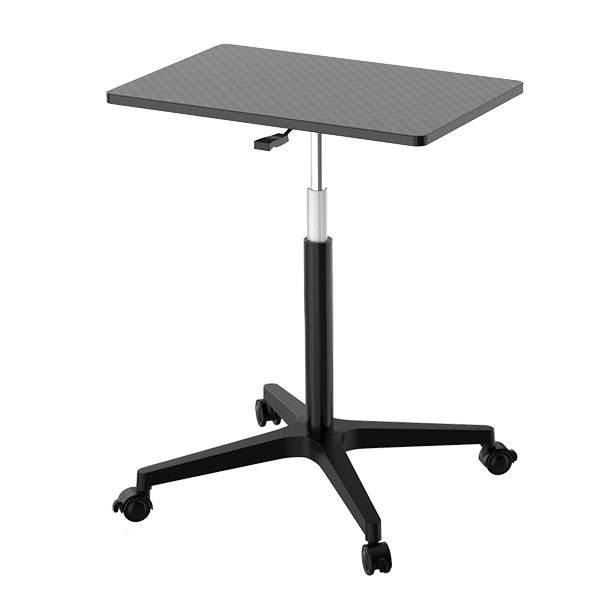 Modern Rectangular Office Desk Height Adjustable Office Desk with Caster Wheels Black 24"L x 15"W x 26"H Clearhalo 'Furniture' 'furniture_office_desk' 'Office Desks' 'Office Furniture' 'office_desk' 4950799