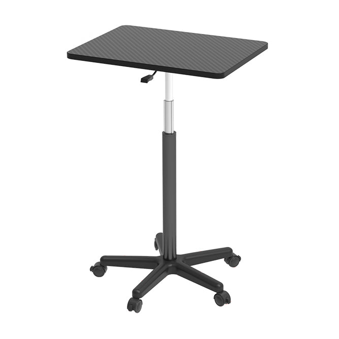 Modern Rectangular Office Desk Height Adjustable Office Desk with Caster Wheels Black 24"L x 15"W x 36"H Clearhalo 'Furniture' 'furniture_office_desk' 'Office Desks' 'Office Furniture' 'office_desk' 4950800