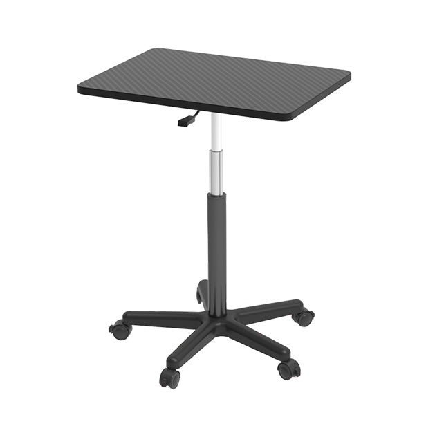 Modern Rectangular Office Desk Height Adjustable Office Desk with Caster Wheels Black 24"L x 15"W x 23"H Clearhalo 'Furniture' 'furniture_office_desk' 'Office Desks' 'Office Furniture' 'office_desk' 4950801