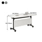 Rectangular Writing Desk Metal Base with Caster Wheel Desk for Office Clearhalo 'Furniture' 'furniture_office_desk' 'Office Desks' 'Office Furniture' 'office_desk' 4950819